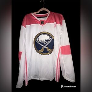 Adidas NHL Buffalo Sabres Bogosian #4 Jersey Pink White XXL Hockey